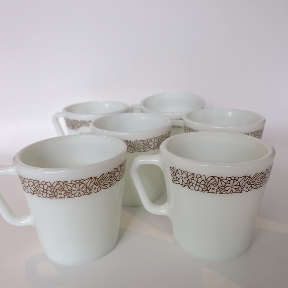 Vintage Pyrex Milk Glass Mugs - Picture 2 of 2